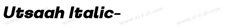 Utsaah Italic字体转换